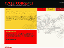 Tablet Screenshot of cycle-concepts.com